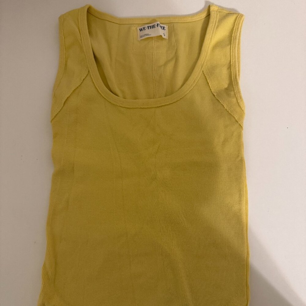 Free People Yellow Tank Top